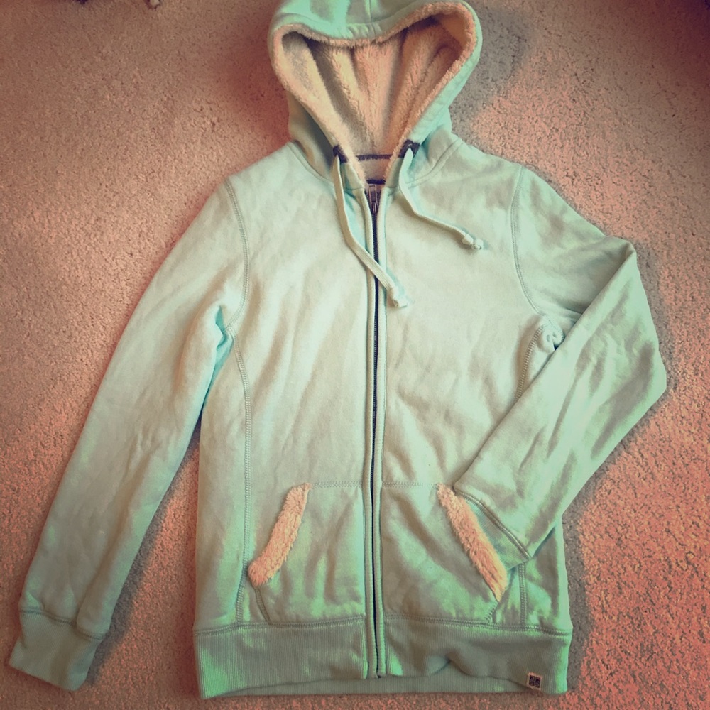 Light blue Sherpa hoodie